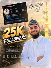 We are 25k strong 💪. Allhumdulliah #25kfollowers #achieveme