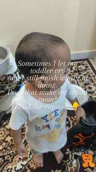 Sometimes I let him cry.
Not because I don’t care.
Not becau