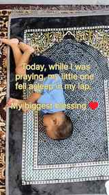 Sometimes he sits on my back while I pray.
Sometimes he does