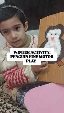 PENGUIN 🐧 FINE MOTOR WINTER PLAY🎨 

A simple Winter activi