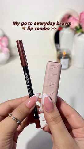 My go-to everyday brown lip combo 🤎💋 — effortless, glossy