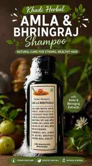 Khadi herbal amla & bhringaraj shampoo #ᴠᴀɪʀᴀʟ #shampoo #he