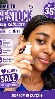 Time to restock my skincare with Plum.

The Purplle I Heart 