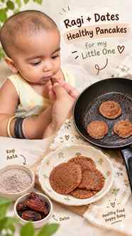 Ragi ka aata + Dates = Baby-approved Pancake 🥞🤎✨
Na refin