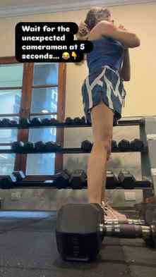 POV: I’m focused on hitting my squats… and my husband walks