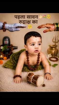 First sawan my cute se shiv bhakt ka 🔱📿📿📿📿......