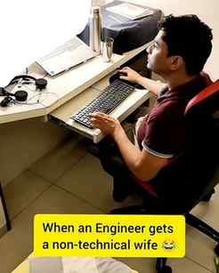 Engineer husband 👨‍💻 × Non-technical wife 👩🏻😂🤣

Differ