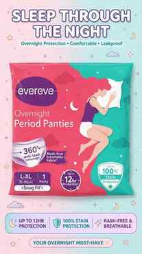 Wear it.Forget it.
Evereve = Freedom from period exams.
@e