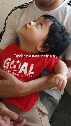 Every child has imagined fighting monsters. 👹❤️

But the bi