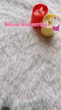 Korean stud earrings #koreanearrings #koreanstyles #meesho #