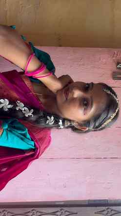 From ordinary to Radha Rani’s grace. 🌸✨ 
Lost in the grace 