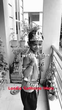 Laadla Kanhaiya mera
Got him ready for Janamasthami celebra