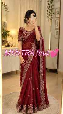 Follow & Comment 🔗🖇️
.
Gorgeous Maroon Saree ✨ | Myntra F