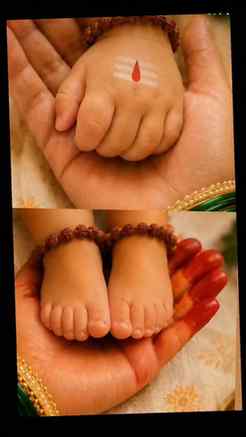 "Showered with pure love and divine blessings. May God's gra