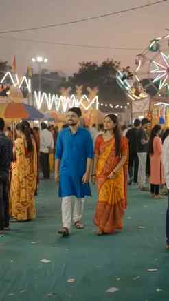 👩: "Bas 2 minute ke liye mela gaye the... aur wahan bhi lad