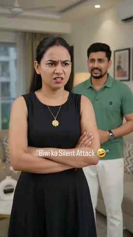 Biwi chup ho jaaye... tabhi asli khatra shuru hota hai! 😂
#