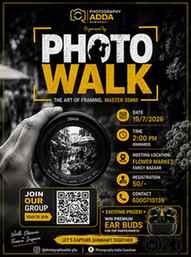 Walk. Observe. Frame. Inspire.
📸 PHOTO WALK IS HERE! 🎉
Ph