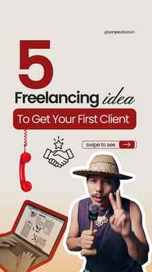 5 Freelancing Ideas💡 to get your first client.
Share to y