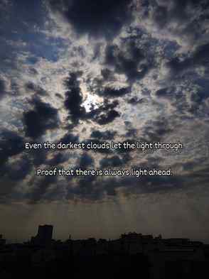 👉Even the darkest clouds let the light through.

👉Proof th