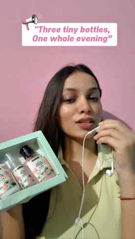 “Three tiny bottles
One whole evening” 🧿🫶
Comment down f