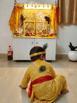 Last year, we had just one little prayer… 🦚✨
“Krishn ji, bl