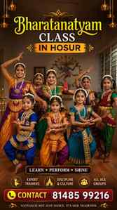 💃 Bharatanatyam Classes in Hosur 💃
Learn the beauty of Bh