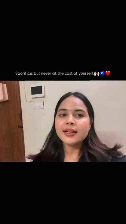 Sacrifice, but never at the cost of yourself.🙌🏻❤️#reels #v