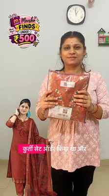 Only 350 me @meeshoapp se ye shandar kurti set mila hai🫢

C