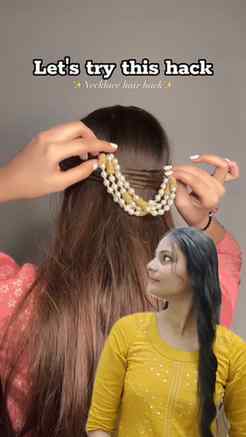 Necklace hair hack 🤯✅
It's work & looking pretty 💗

VC-@sh