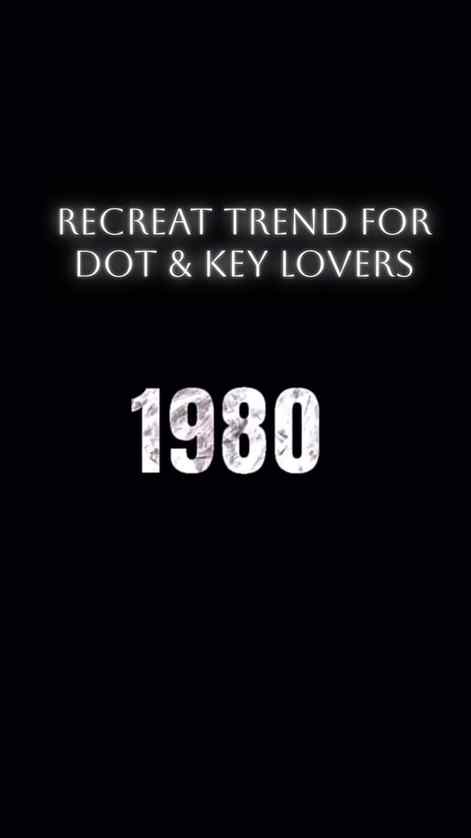 80s trend dot & key 🥀✨. #reels #explore #fyp #80s #trending
