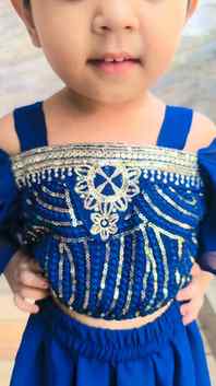 ✨ Little princess, royal vibes! 💙👑
Dressed in elegance, sp