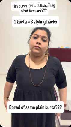 1 kurta, 3 styling hacks #plussizefashionista #plussizefashi
