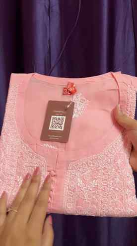 POV: You found the prettiest pink Chikankari Kurti for your