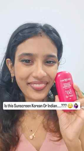 Korean sunscreen vibes… but it’s actually Indian! 🇮🇳👀✨

P