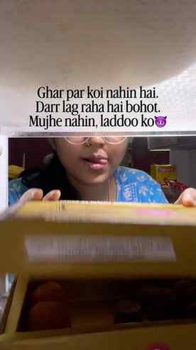Check karlun mere motichoor ke laddoo ko fridge mein thandi