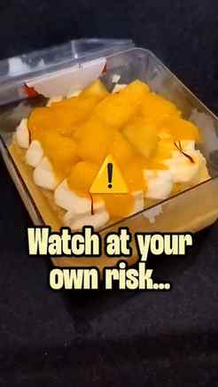 **Would you try this? 👀**
Mango tres leches from @bakingo_