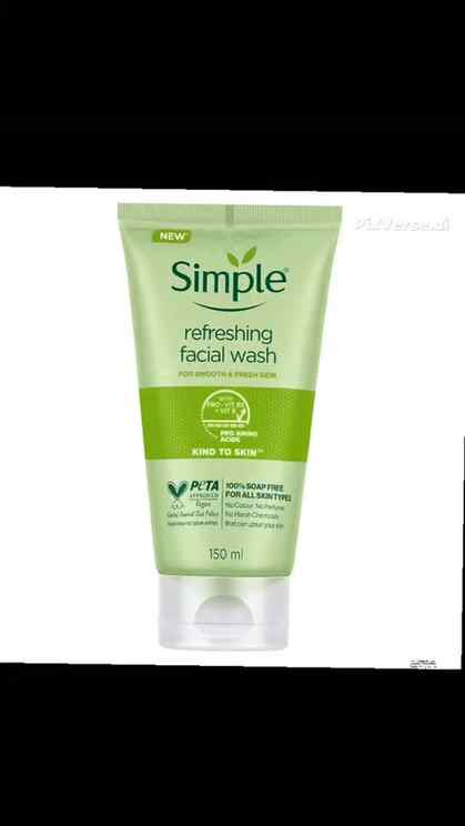 "Looking for a gentle face wash? Try Simple Refreshing Facia