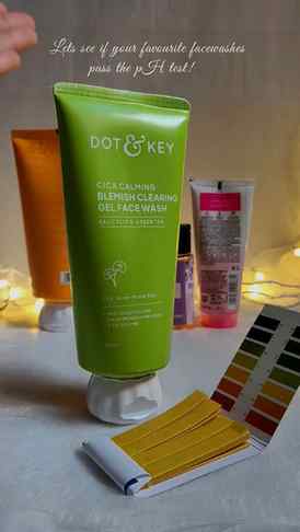 Testing the pH level of my Cica Face Wash to see how gentle 
