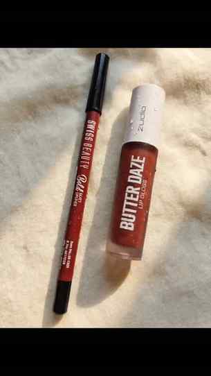 #swiss beauty # zudio
Lip liner with matte look and glossy