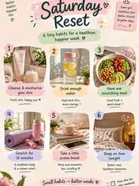 🌷 Saturday Reset = a little self-care for a better week ahe