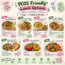 🥗✨ 7 Days of PCOS-Friendly Lunch Ideas! 💗
Planning health