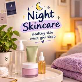 🌙✨ Night skincare = self-care time! 🧴💗
A simple routine