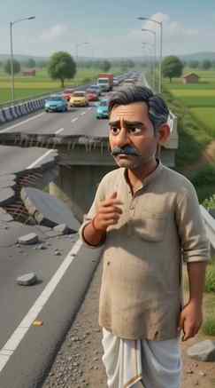 बिहारी किसान ने बना लिया खुद का टोल #funnycartoon #cartoon #