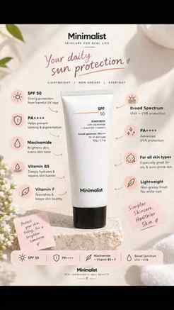 Your daily sunscreen essential βοΈπ€
SPF 50 + PA++++ for ever