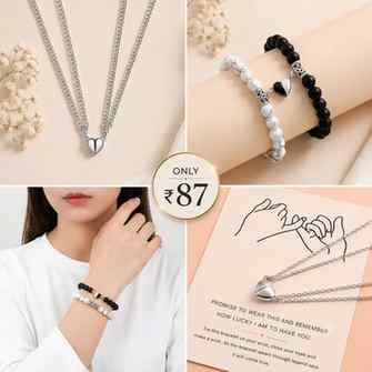 Stylish necklaces and pendent couple-combo matching