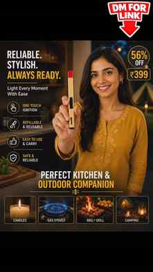 Match Stick Shaped Butane Lighter, 20.5 cm Long Handle Refil