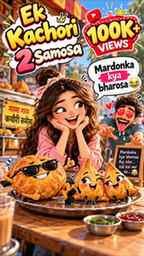 😂 Ek kachori, 2 samose… par mardon ka kya bharosa! 🌚🤣
#t