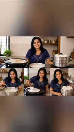 "Morning special:Hot dosa ready to serve😋😋🥰#southindianfo