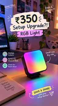 ₹350 mein itna aesthetic setup upgrade? 👀✨
This little RGB