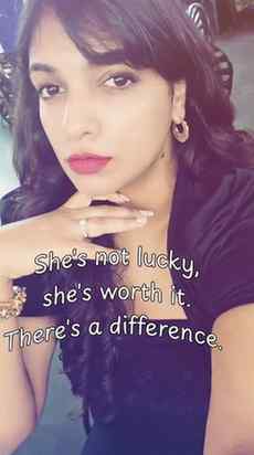 She's not lucky, she's worth it. There's a difference. 

The